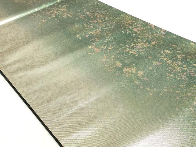 平和屋着物◎六通柄袋帯 霞文 金銀糸 引箔 正絹 逸品 DABK8602cm