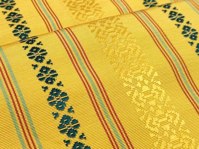 平和屋着物◎本場筑前博多織 半幅帯 一重帯 献上 正絹 逸品 DABK8625cm