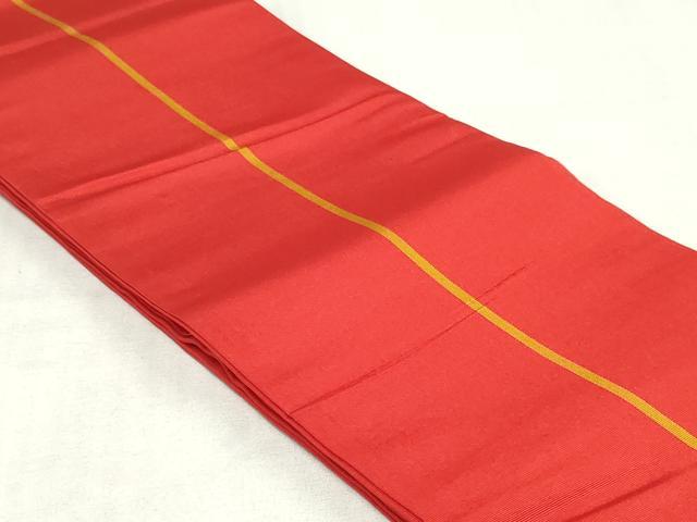 平和屋着物◎本場筑前博多織 両面 半幅帯 献上 正絹 逸品 DABK8629cm