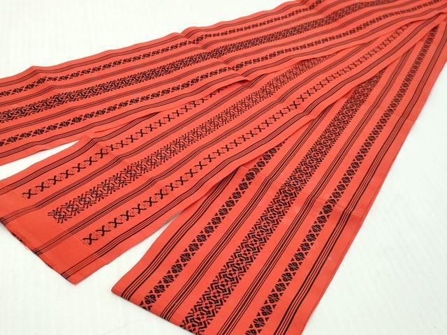 平和屋着物◎本場筑前博多織 半幅帯 献上 正絹 逸品 DABK8659cm