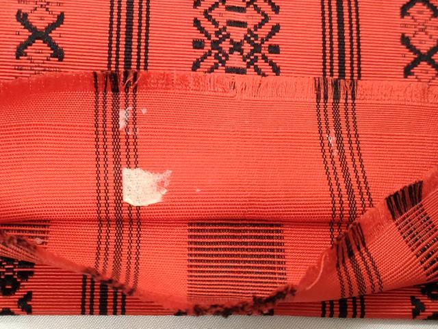 平和屋着物◎本場筑前博多織 半幅帯 献上 正絹 逸品 DABK8659cm