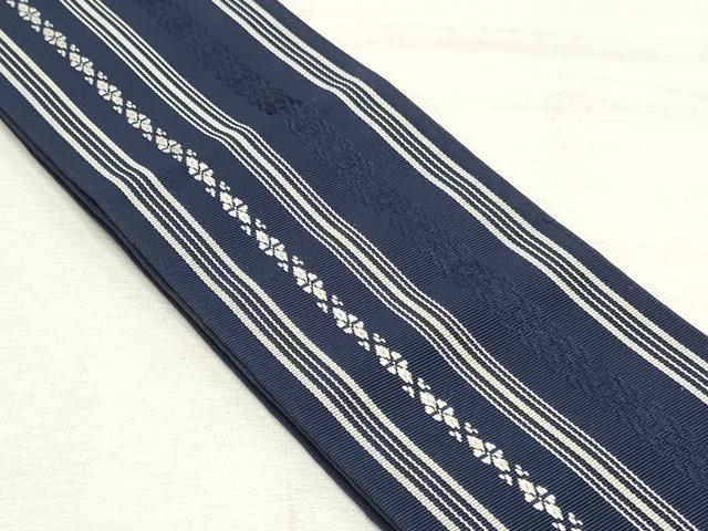 平和屋着物◎男性 本場筑前博多織 角帯 献上 正絹 逸品 DABK8725cm