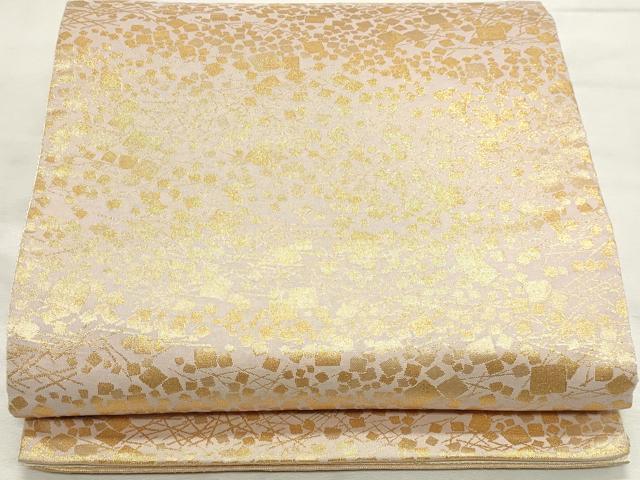 平和屋着物◎八雲綴れ 六通柄袋帯 箔散らし 金糸 正絹 逸品 DABK8732cm