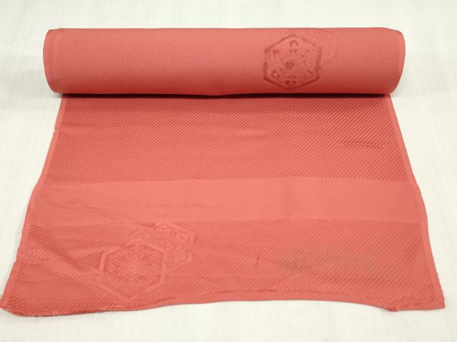 平和屋着物▼羽織・コート 反物 羽尺 地紋起こし 亀甲花文 金彩 逸品 未使用 DABK9060zy