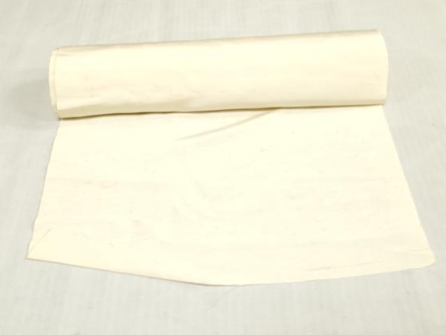平和屋着物▼白生地 反物 着尺 紬 生成り色 逸品 未使用 DABK9086zy