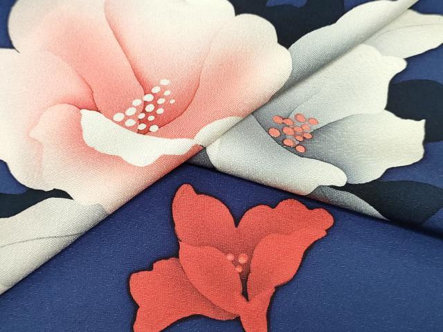 平和屋着物▼付下げ 反物 着尺 草花文 暈し染め 逸品 未使用 DABK9156zy