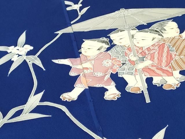 平和屋着物▼付下げ 反物 着尺 童子遊び 逸品 未使用 DABK9278zy