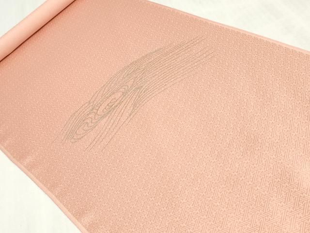平和屋着物▼付下げ 反物 着尺 刺繍 色紙草花文 暈し染め 金銀彩 逸品 未使用 DABK9284zy