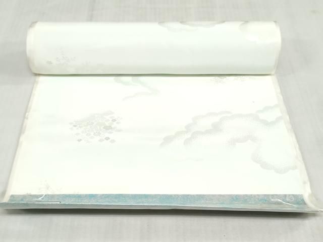 平和屋着物▼長襦袢 反物 着尺 草花文 暈し染め 逸品 未使用 DABK9314zy