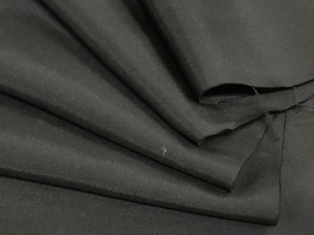平和屋着物▼黒紋付 黒生地 反物 着尺 逸品 未使用 DABK9373zy