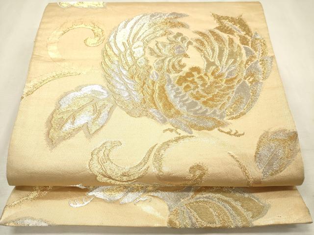 平和屋着物◎六通柄袋帯 鳳凰文 金銀糸 正絹 逸品 DABK9523cd