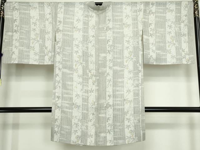 平和屋着物▽長羽織 スリーシーズン 春夏秋 塵除け 枝花文 正絹 逸品 DABK9632cd