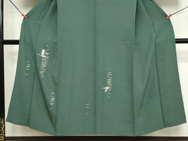 平和屋着物▽色留訪問着 単衣 駒刺繍 総刺繍 飛鶴松文 正絹 逸品 DABK9710cd