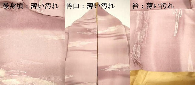 平和屋着物■上質な小紋 地紋起こし 雲取文 暈し染め 正絹 逸品 DABK9769cd