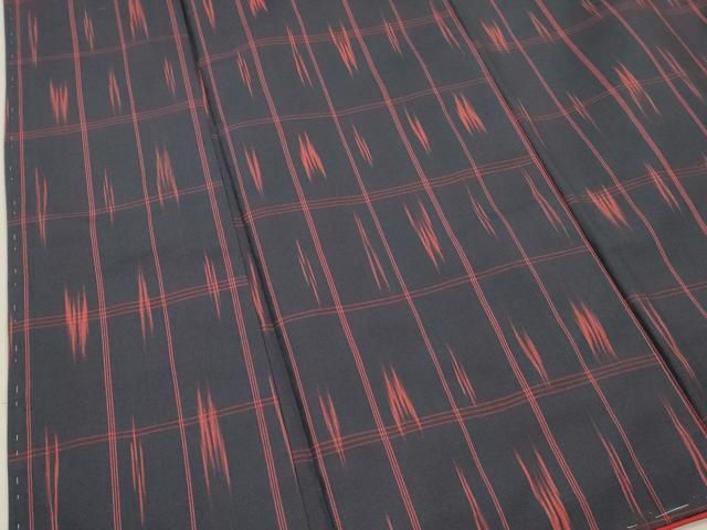 平和屋着物■上質な紬 格子 正絹 逸品 DABK9810cd