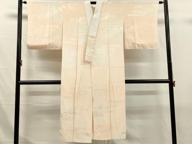 平和屋着物■長襦袢 無双仕立て エ霞花文 暈し染め 正絹 逸品 DABK9814cd