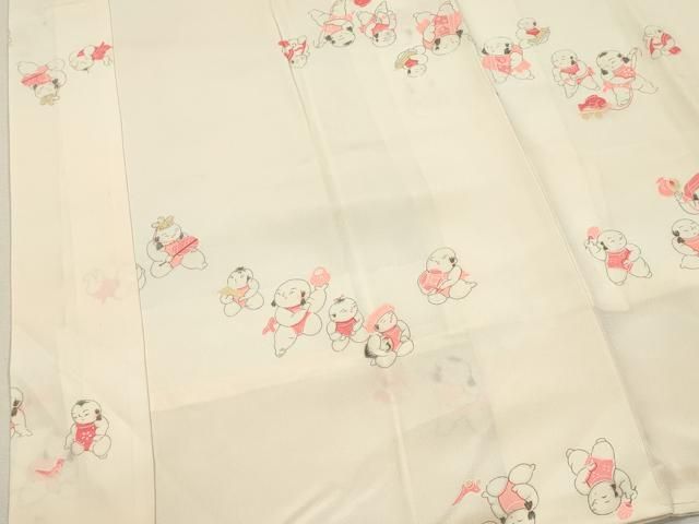 平和屋着物■長襦袢 無双仕立て 童子遊び 暈し染め 正絹 逸品 DABK9816cd