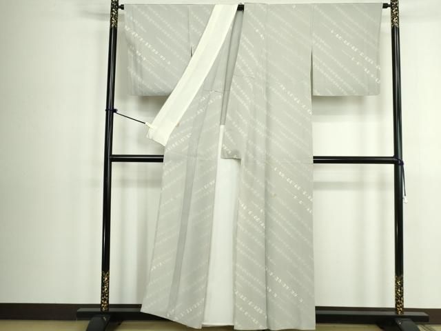 平和屋着物▽上質な小紋 単衣 枝花文 正絹 逸品 DABK9947cd