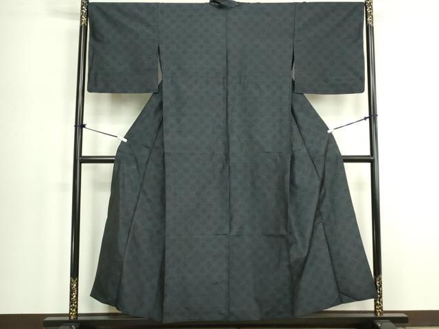 平和屋着物▽本場大島紬 単衣 麻の葉文様 正絹 逸品 DABK9967cd