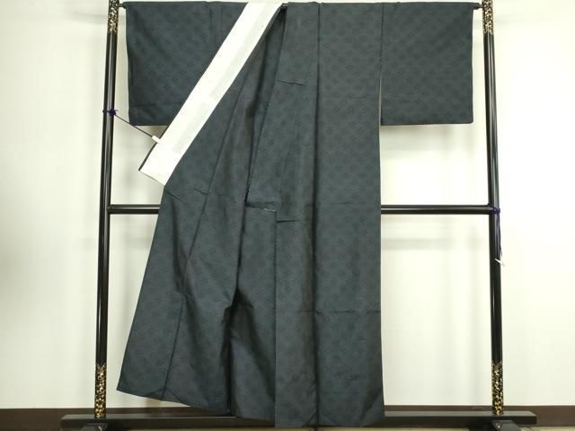 平和屋着物▽本場大島紬 単衣 麻の葉文様 正絹 逸品 DABK9967cd