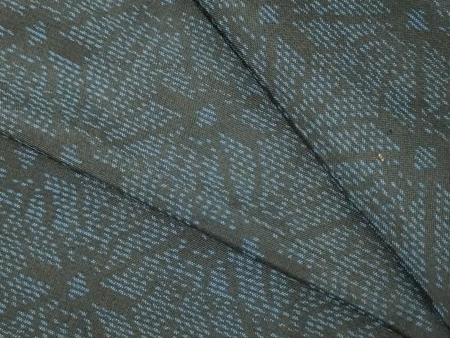 平和屋着物▽本場大島紬 単衣 麻の葉文様 正絹 逸品 DABK9967cd