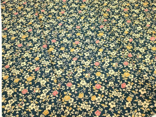 平和屋着物▽小紋 単衣 草花文 洗える着物 DABK9977cd