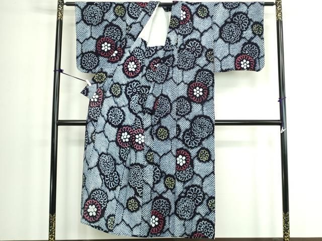平和屋着物∴夏物 浴衣 有松鳴海絞り 花丸文 綿 逸品 DABK9995cd