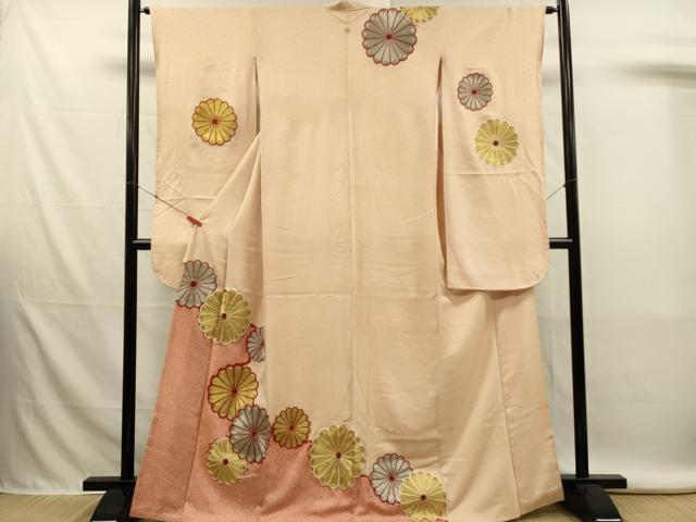 平和屋着物■中国三大刺繍 相良刺繍 駒刺繍 振袖 絞り 舞菊文 金銀糸 正絹 逸品 DABL0028qp