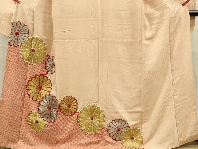 平和屋着物■中国三大刺繍 相良刺繍 駒刺繍 振袖 絞り 舞菊文 金銀糸 正絹 逸品 DABL0028qp