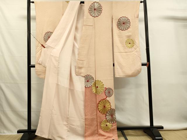 平和屋着物■中国三大刺繍 相良刺繍 駒刺繍 振袖 絞り 舞菊文 金銀糸 正絹 逸品 DABL0028qp
