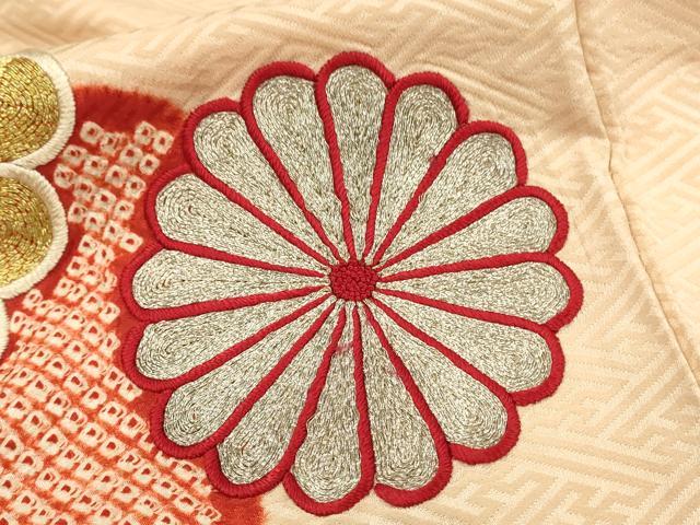 平和屋着物■中国三大刺繍 相良刺繍 駒刺繍 振袖 絞り 舞菊文 金銀糸 正絹 逸品 DABL0028qp