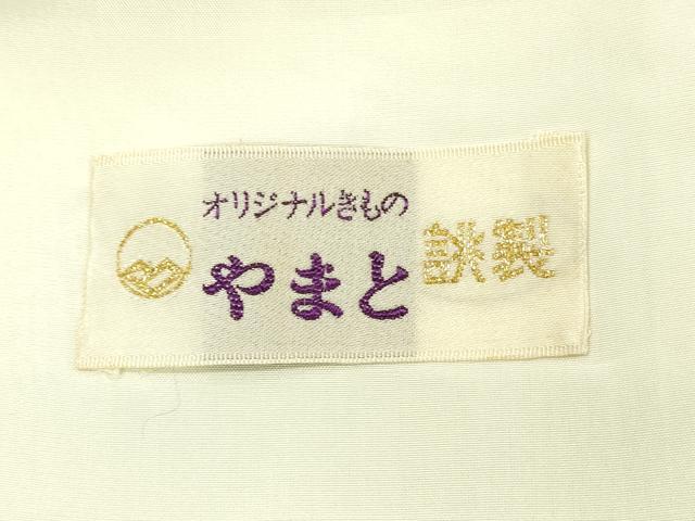 平和屋着物■上質な色無地 舞花地紋 夏虫色 やまと誂製 正絹 逸品 未使用 DABL0074qp
