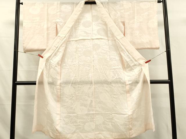 平和屋着物■長襦袢 無双仕立て 立波花地紋 正絹 逸品 DABL0084qp