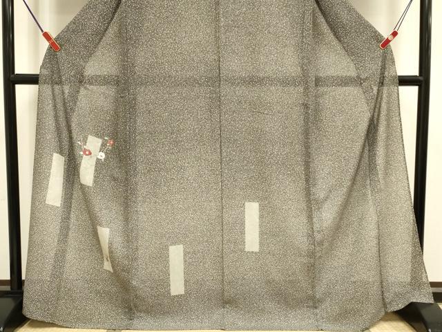 平和屋着物▽訪問着 紗 刺繍 短冊花文 たたき染め 正絹 逸品 DABL0162qp