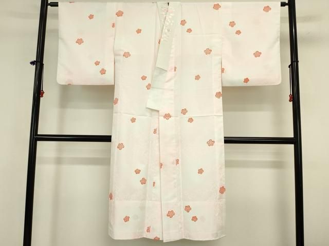 平和屋着物■長襦袢 無双仕立て 舞桜 鹿の子 暈し染め 半衿刺繍 洗える着物 DABL0528ya