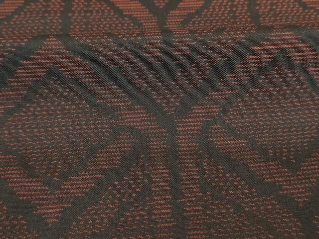 平和屋着物■本場大島紬 幾何学文 正絹 逸品 DABL0538ya