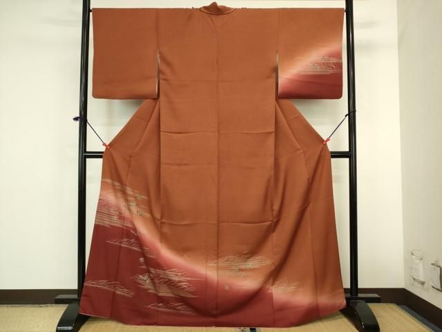 平和屋着物■訪問着 花舟文 暈し染め 金彩 まるやま扱い 正絹 逸品 DABL0539ya