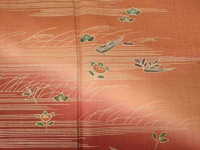 平和屋着物■訪問着 花舟文 暈し染め 金彩 まるやま扱い 正絹 逸品 DABL0539ya