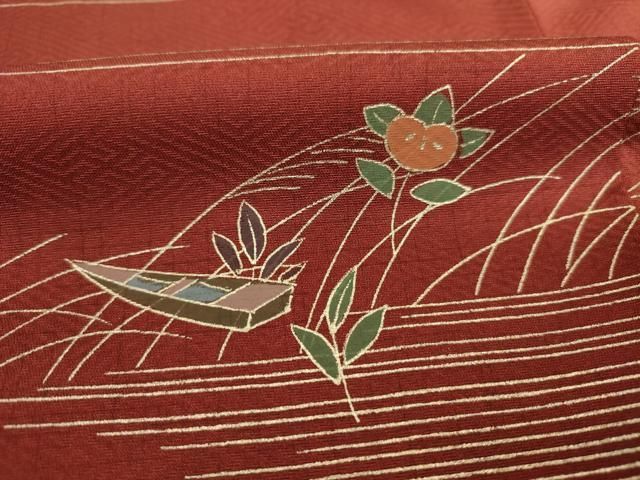 平和屋着物■訪問着 花舟文 暈し染め 金彩 まるやま扱い 正絹 逸品 DABL0539ya