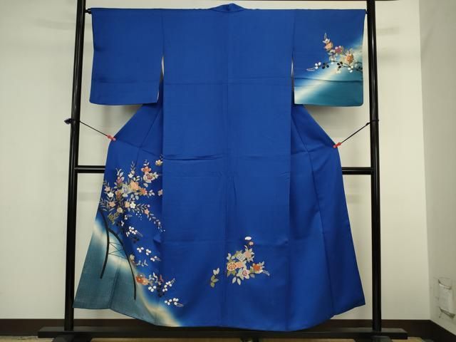 平和屋着物■訪問着 草花文 橘 暈し染め 金彩 正絹 逸品 DABL0556ya
