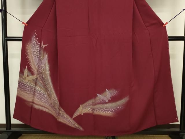 平和屋着物■訪問着 舞蝶花文 鈴乃屋扱い 正絹 逸品 DABL0560ya