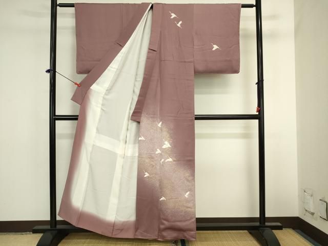 平和屋着物■訪問着 飛鶴 金彩 正絹 逸品 未使用 DABL0563ya