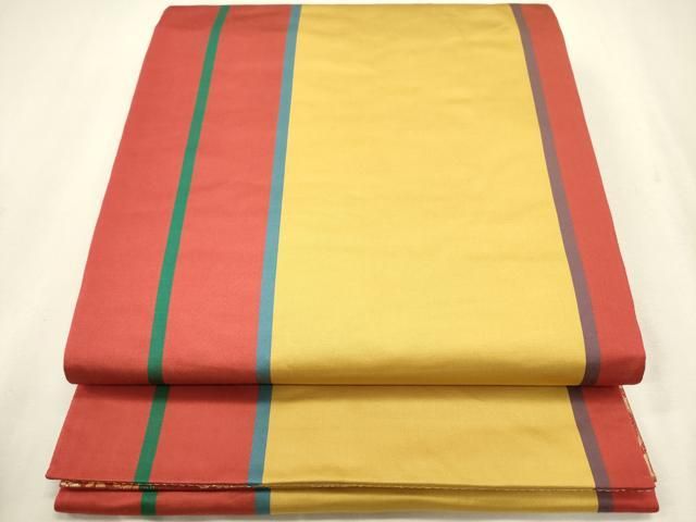 平和屋着物◎両面 六通柄袋帯 唐織 雪輪花文 金銀糸 正絹 逸品 DABL0624ya