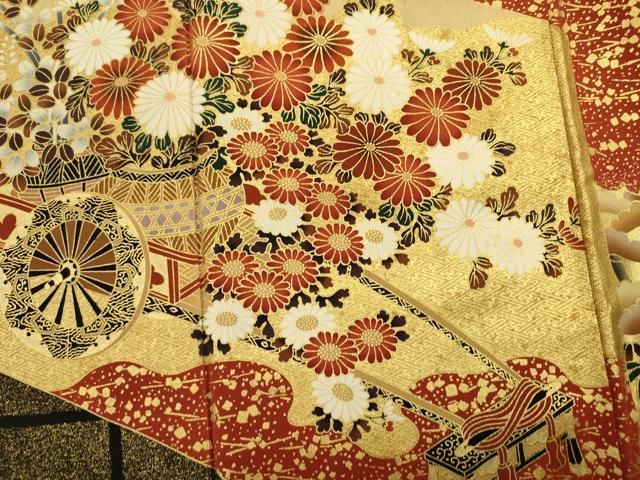 平和屋着物■豪華黒留袖 作家物 花車文 金彩 正絹 逸品 DABL0636ya