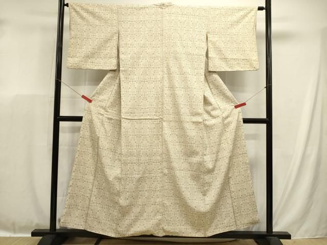 平和屋着物■上質なお召 幾何学文 正絹 逸品 DABL0648ya