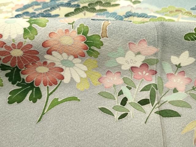 平和屋着物■豪華色留袖 風景花松文 枝梅 暈し染め 正絹 逸品 DABL0657ya