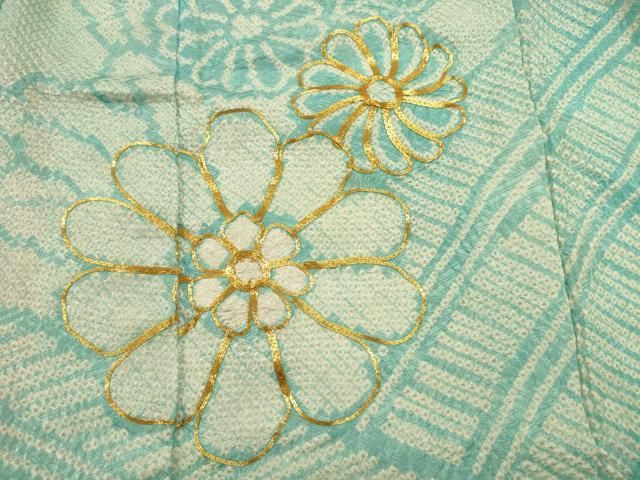 平和屋着物■豪華振袖 駒刺繍 絞り 草花文 正絹 逸品 DABL0667ya