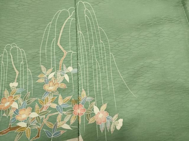 平和屋着物■訪問着 作家物 風景花文 正絹 逸品 DABL0697ya