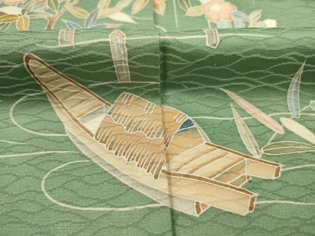 平和屋着物■訪問着 作家物 風景花文 正絹 逸品 DABL0697ya