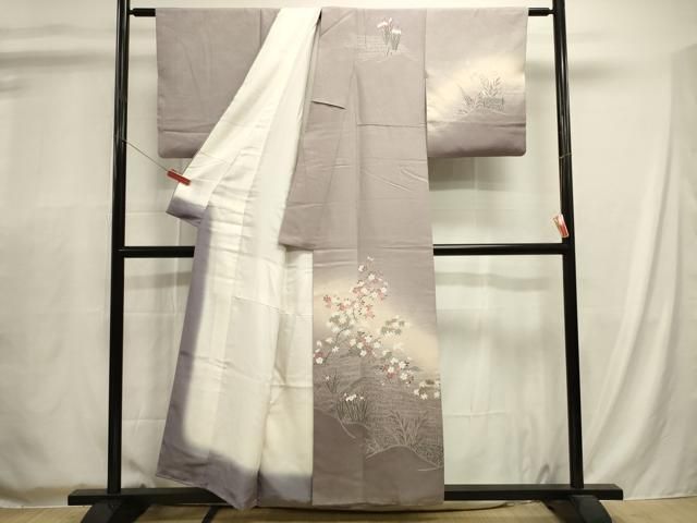 平和屋着物■訪問着 流水花鳥文 暈し染め 金彩 高島屋扱い 正絹 逸品 DABL0698ya